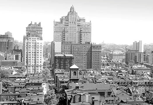 Spruce Street and the Drake, Philadelphia, Pa- Fine Art Giclee Print 24" x 36"