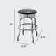 Retro Home Single Ring Chrome Pan 24" Swivel Counter Stool, Green