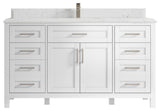 Cambridge 60 Single Bathroom Vanity in White 1.5" Empira Quartz