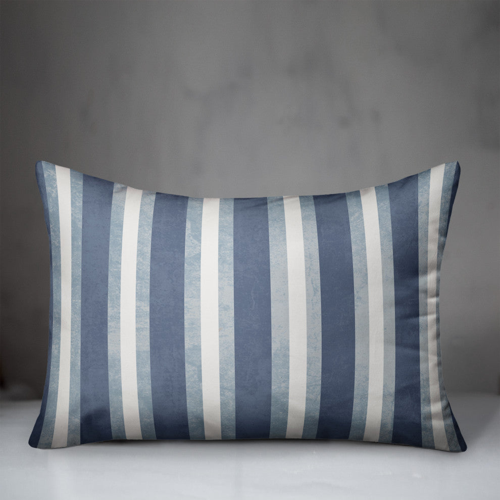 Blue Stripes 14x20 Indoor / Outdoor Pillow