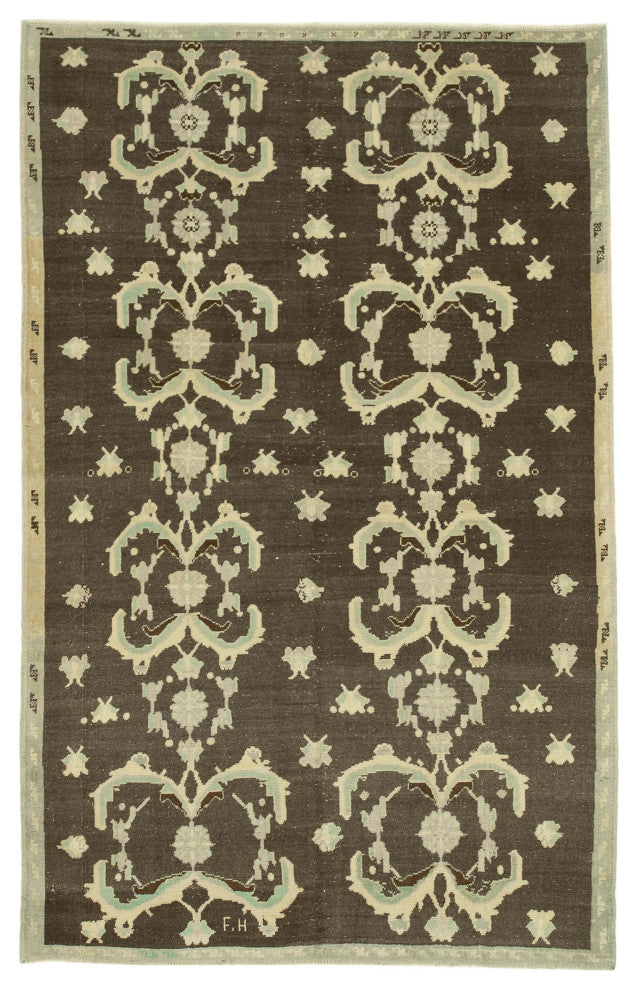 Rug N Carpet - Handwoven Turkish 5' 6'' x 8' 9'' Low Pile  Wool Rug