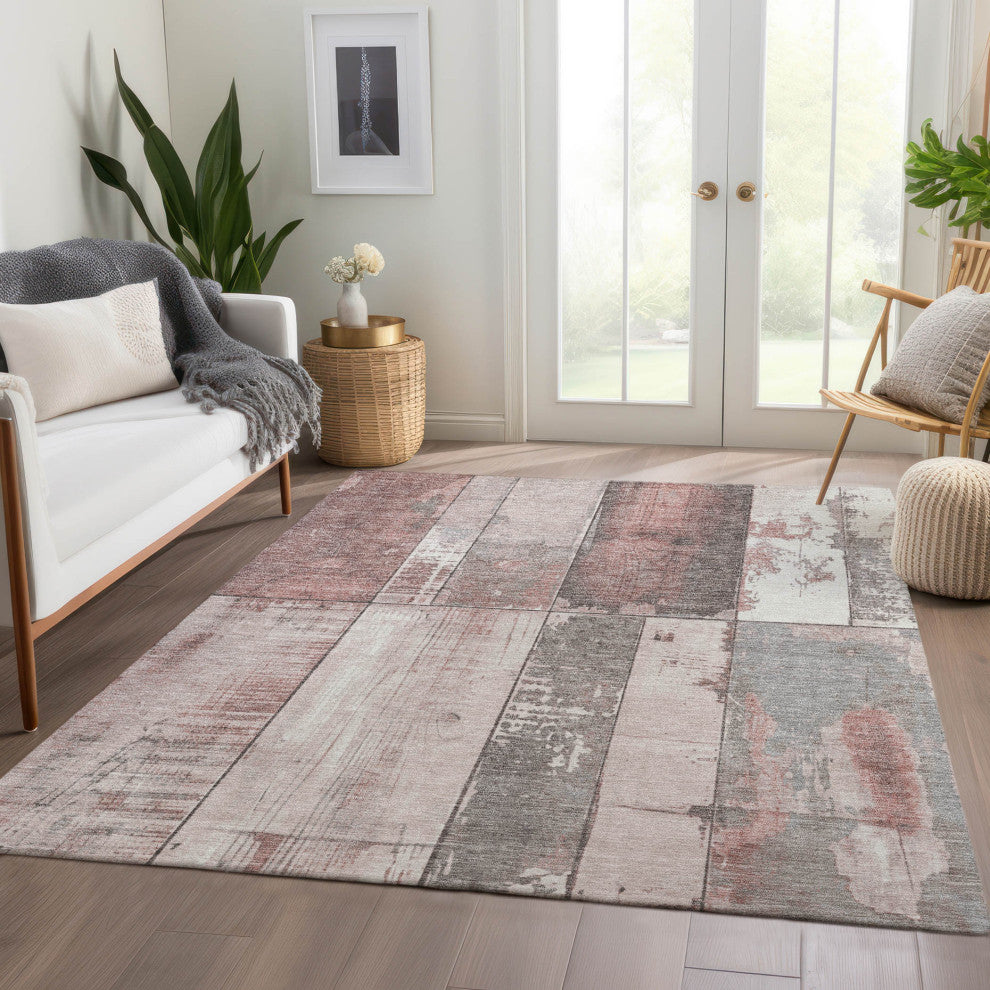 Machine Washable Indoor/Outdoor Chantille ACN1877 Copper 9' x 12' Rug