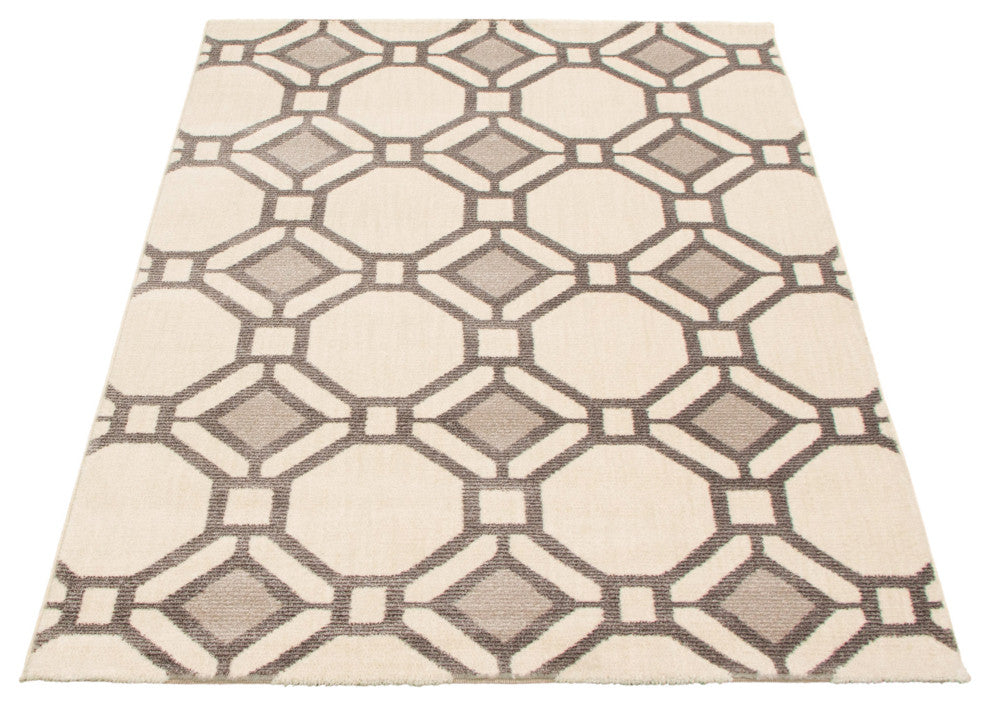 eCarpetGallery Geometric Area Rug 8x10, Ivory