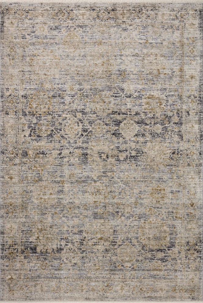 Jean Stoffer x Loloi Katherine Charcoal / Gold 2'-7" x 10'-0" Runner Rug