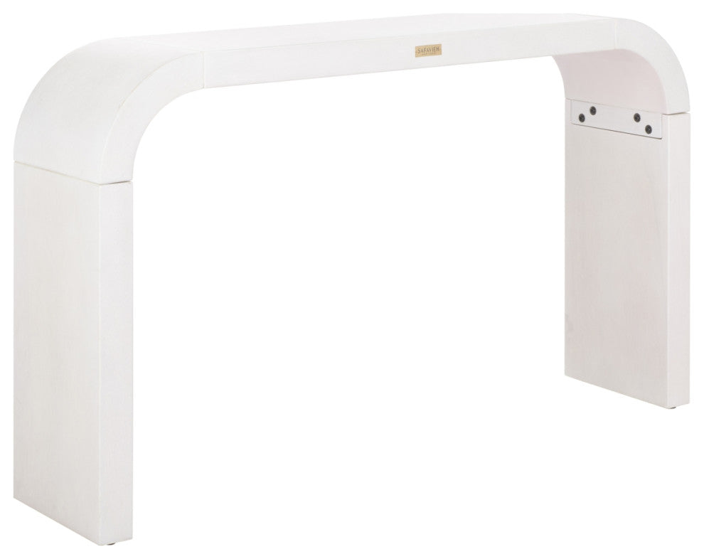 Safavieh Liasonya Curved Console Table, White Washed