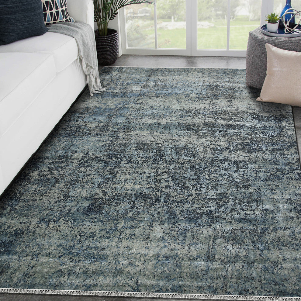 Mystique Linden Area Rug, Blue, 12' x 15', Abstract