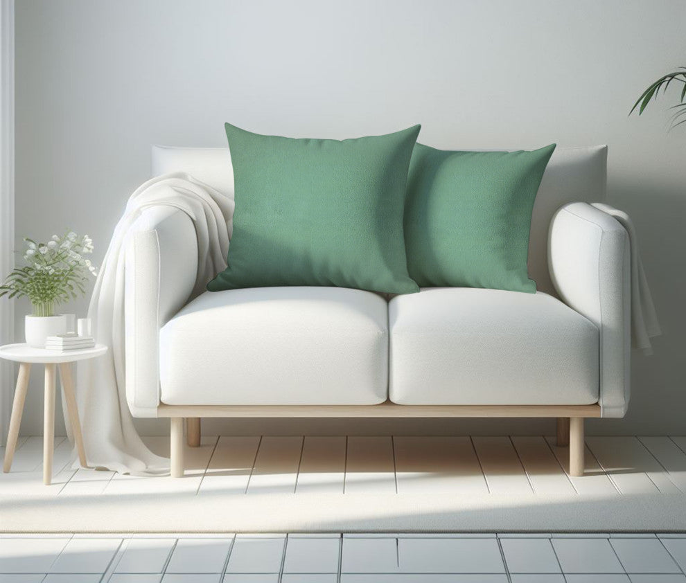 A1HC Throw Pillow Insert, Down Alternative Fill, Set of 2, Como Green, 20"x20"
