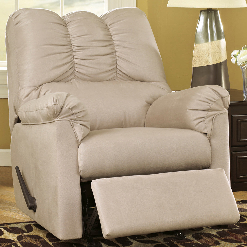 Signature Design Darcy Rocker Fabric Recliner, Stone