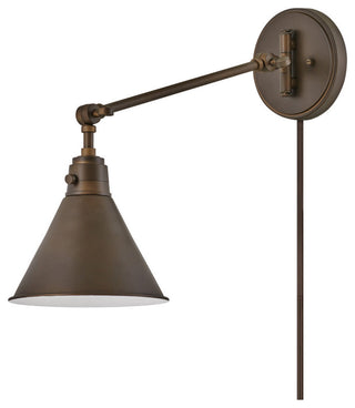 Hinkley Lighting 3690 Arti 10" Tall Hardwired or Plug-In Wall - Black / Clear