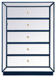 Elegant MF53026BL 34"Mirrored Chest, Blue