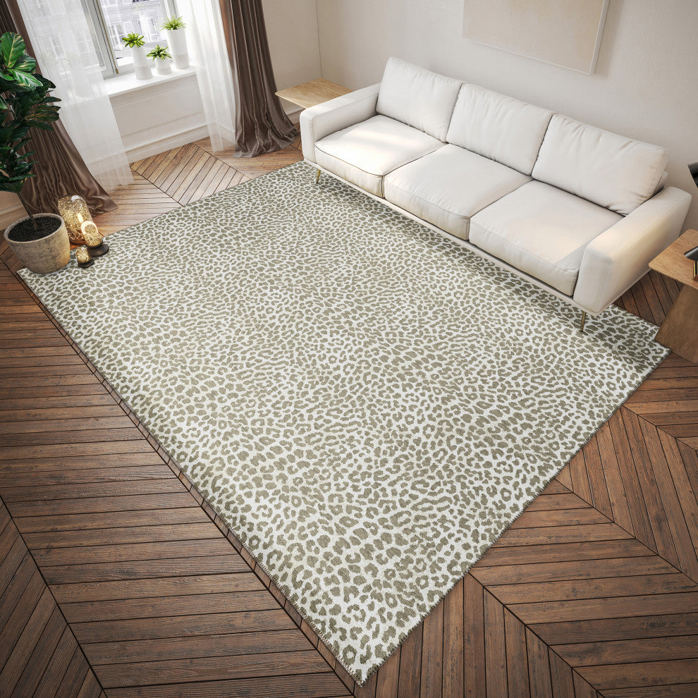 Indoor/Outdoor Mali ML2 Stone Machine Washable 3' x 5' Rug