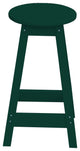Poly Lumber Bar Stool, Turf Green, Counter Height, Round