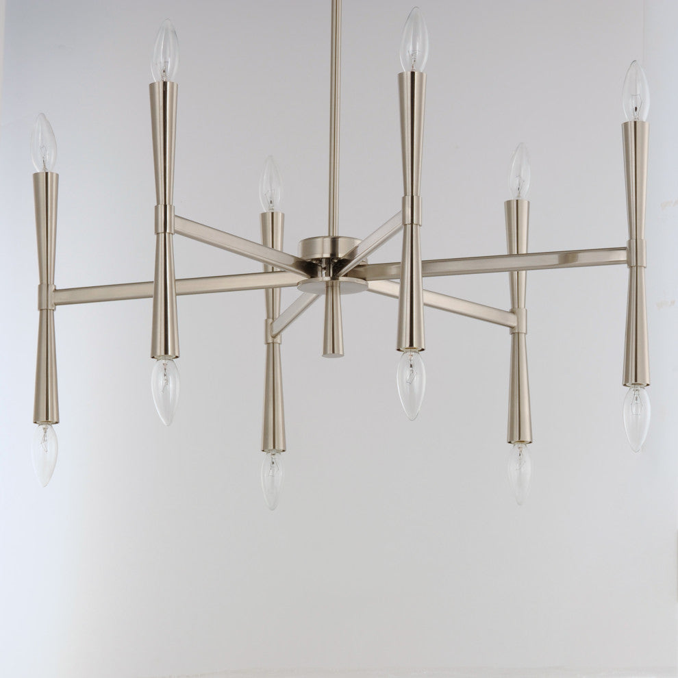 Maxim Lighting Rome 12-Light Chandelier, Satin Nickel, 24626SN