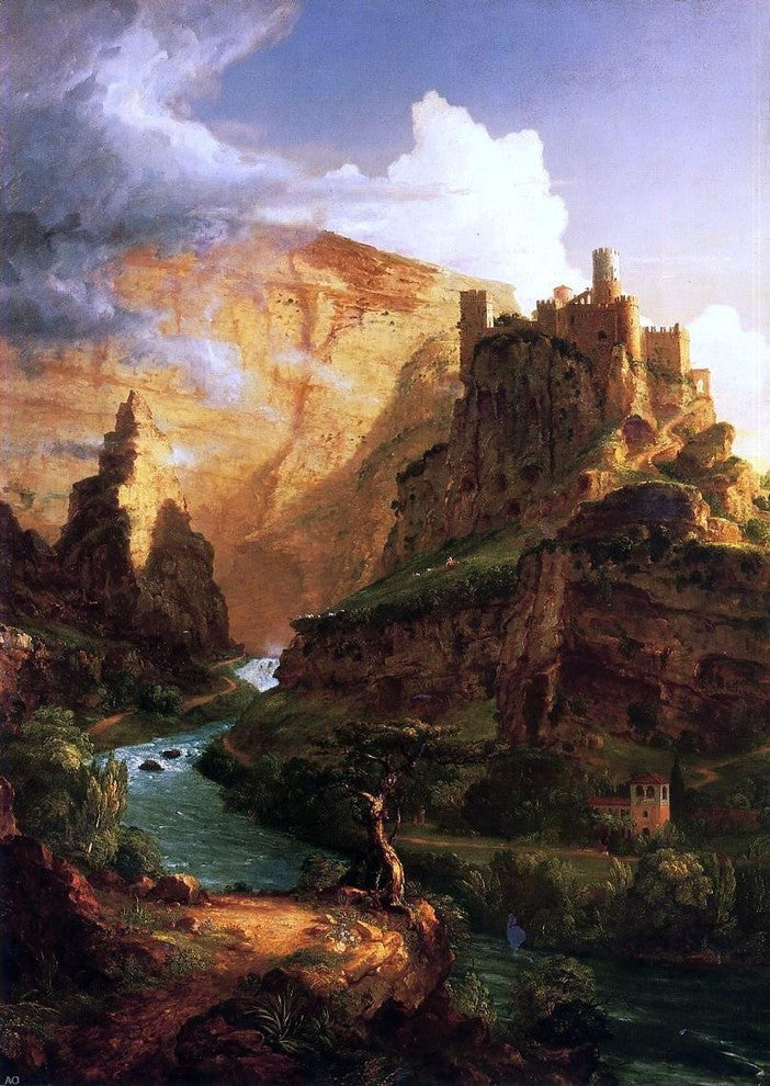 Thomas Cole Valley of the Vaucluse, 18"x27" Wall Decal