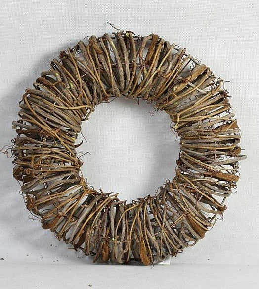 Twig Artificial Wreath, Brown, 12"
