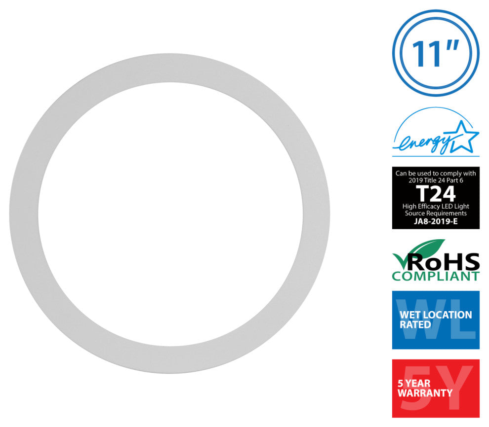 DSE 11" White Round Selectable LED Surface Mount Downlight