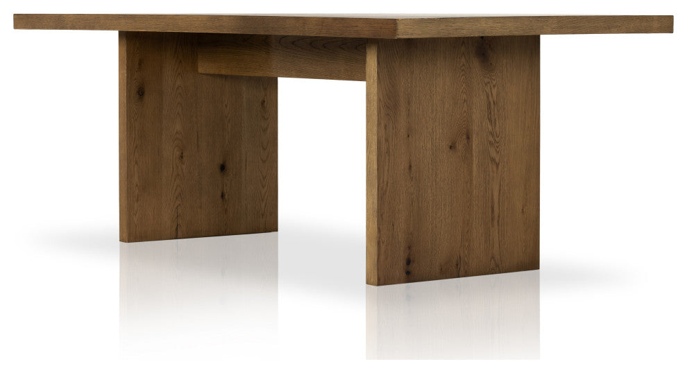 Eaton Dining Table-Amber Oak Resin