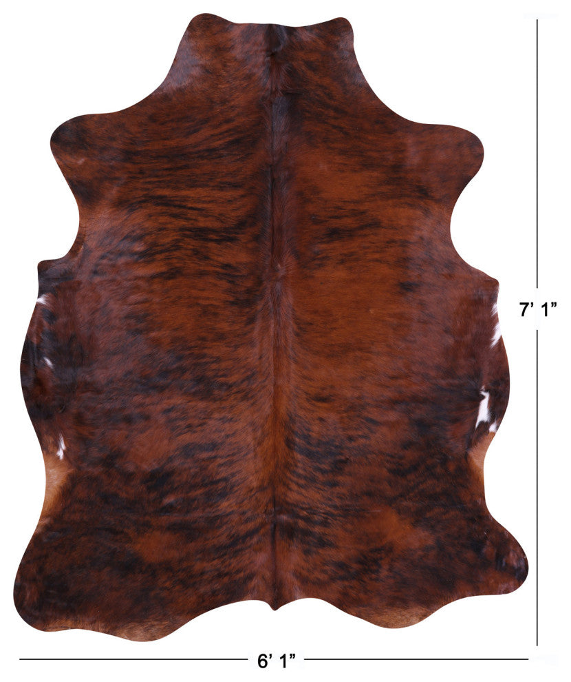 Brindle Natural Cowhide Rug 7' 1" X 6' 1" C2334