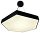 Itze Integrated LED Black Hexagonal Pendant