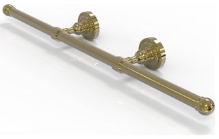 Dottingham Wall Mounted Horizontal Guest Towel Holder, Unlacquered Brass