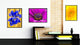 Purple Gazania Flower Print on Canvas with Picture Frame, 22"x29"
