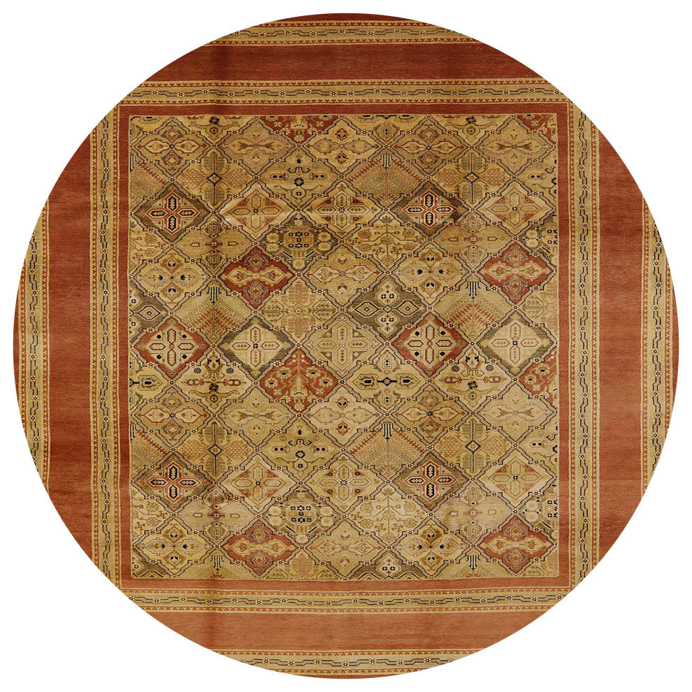 Ahgly Company Indoor Round Mid-Century Modern Area Rugs, 6' Round