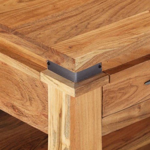 vidaXL Coffee Table End Table Accent Side Table Solid Wood Acacia 43.3 Inch