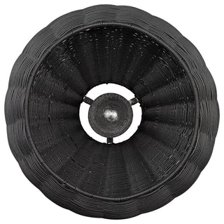 Golden Lighting 6084-O1P MBW Melany 18"W Outdoor Pendant - Natural Black