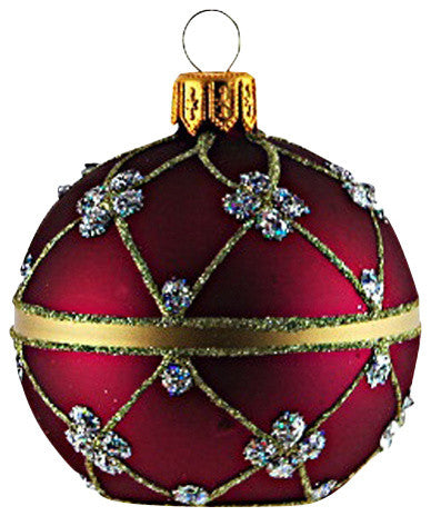 Purple Adorned Cardholder Ornament, Small