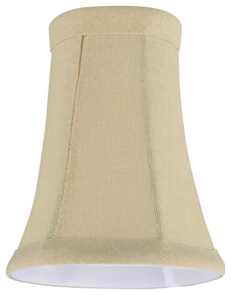 30012-5 Small Bell  Chandelier Clip On Lamp Shade Butter Creme 2 1/2"x4"x5"