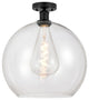 Innovations 616-1F-BK-G122-14 1 Light Semi-Flush Mount, Matte Black