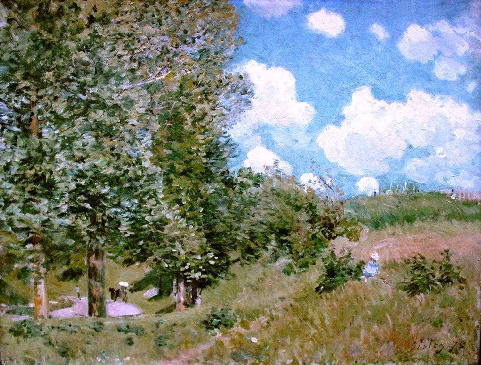 Alfred Sisley Road from Versailles to Saint-Germain Wall Decal Print
