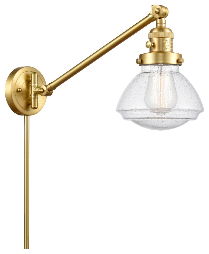 Olean Swing Arm With Switch, Satin Gold, Seedy, Seedy