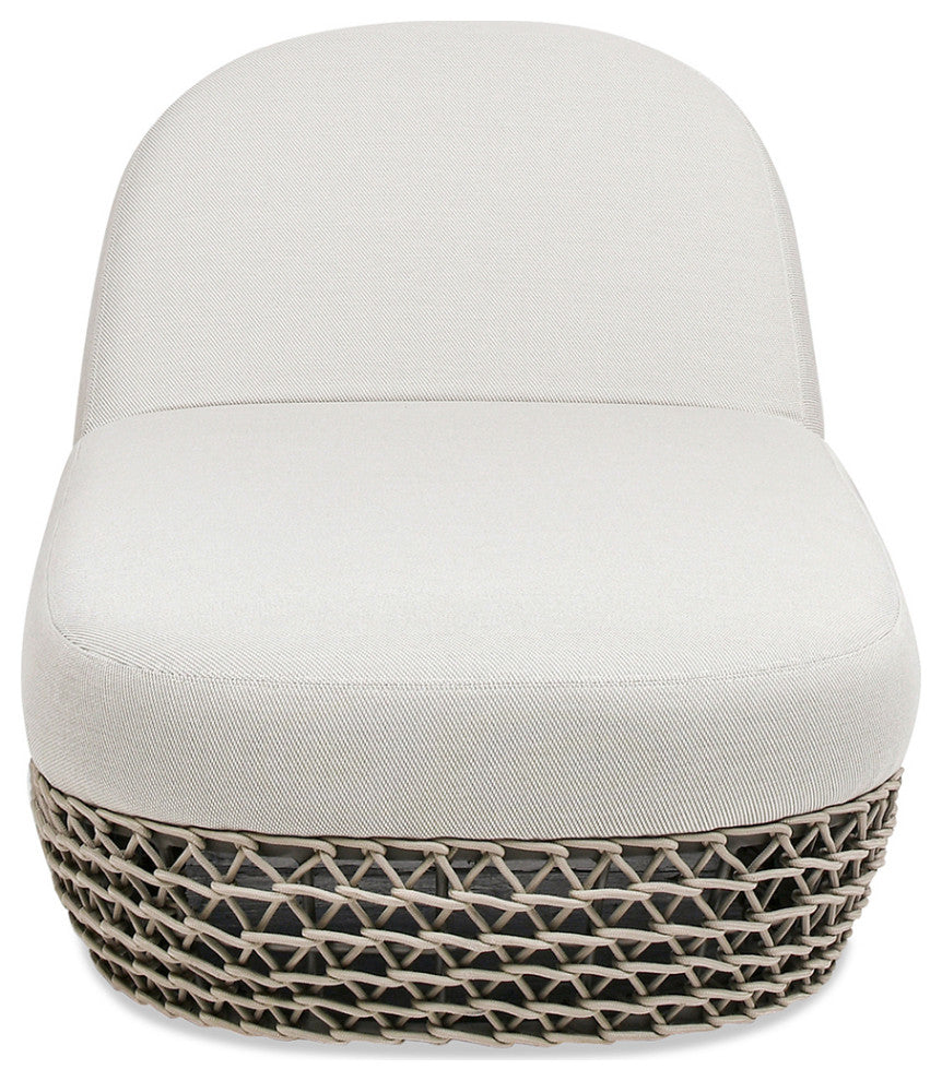 Willow 80.5" Outdoor Patio Chaise Lounger, Adjustable Backrest, Wheat Beige Axroma Olefin
