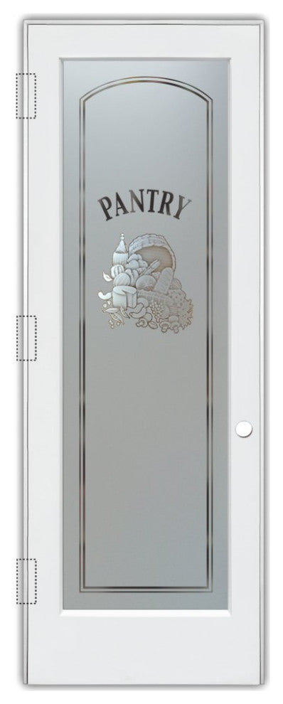 Pantry Door - Vino - Primed - 24" x 84" - Knob on Right - Push Open