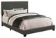Nailhead Upholstered Twin Bed,, Charcoal