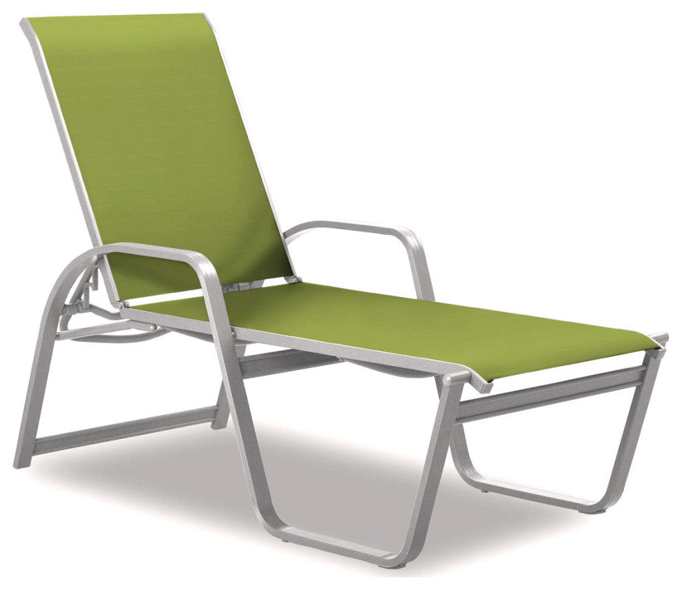 Aruba II 4-Position High Bed Chaise, Textured White, Lime