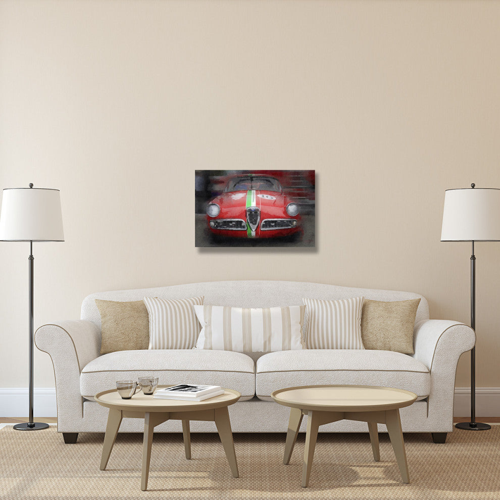 "1959 Alfa Romeo Giulietta Watercolor" Fine Art Print