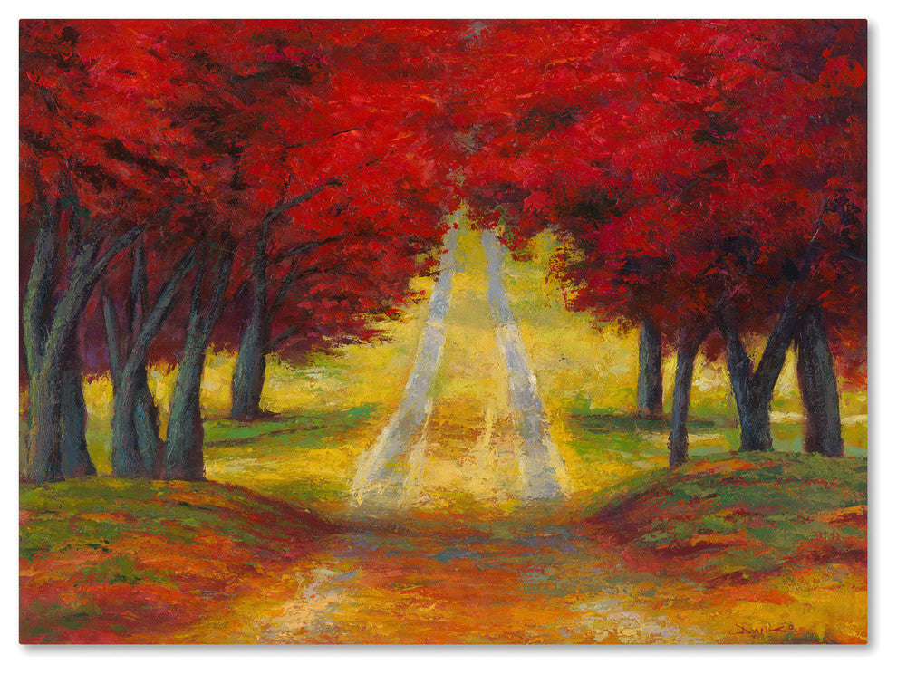 Daniel Moises 'Autumn Pathway' Canvas Art