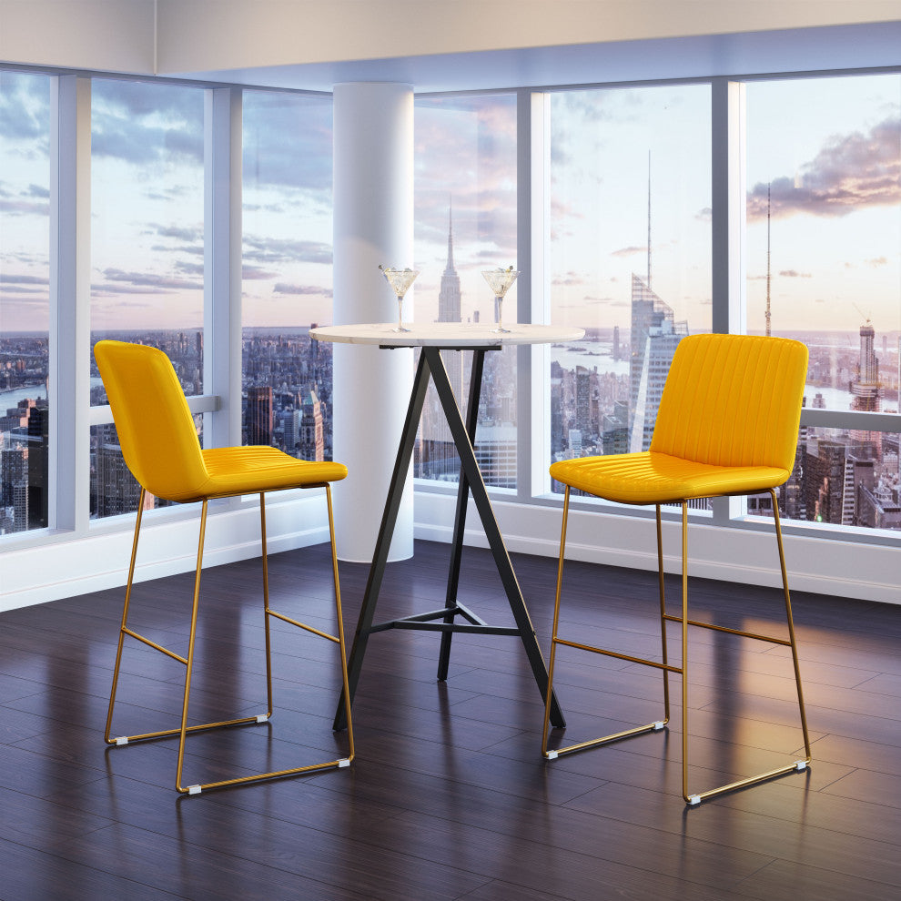 Mode Bar Chair, Set of 2 Yellow