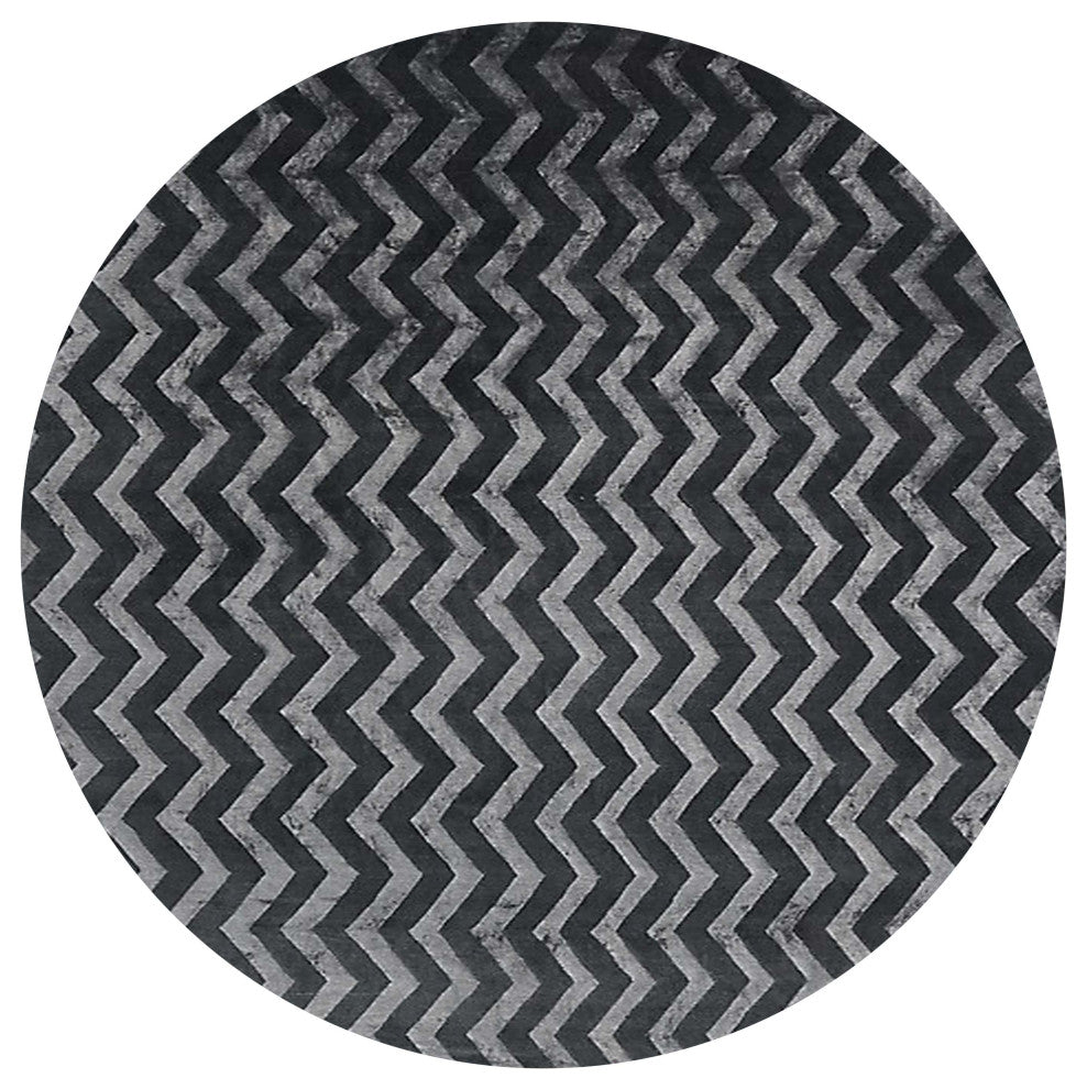 Ahgly Company Indoor Round Mid-Century Modern Area Rugs, 7' Round