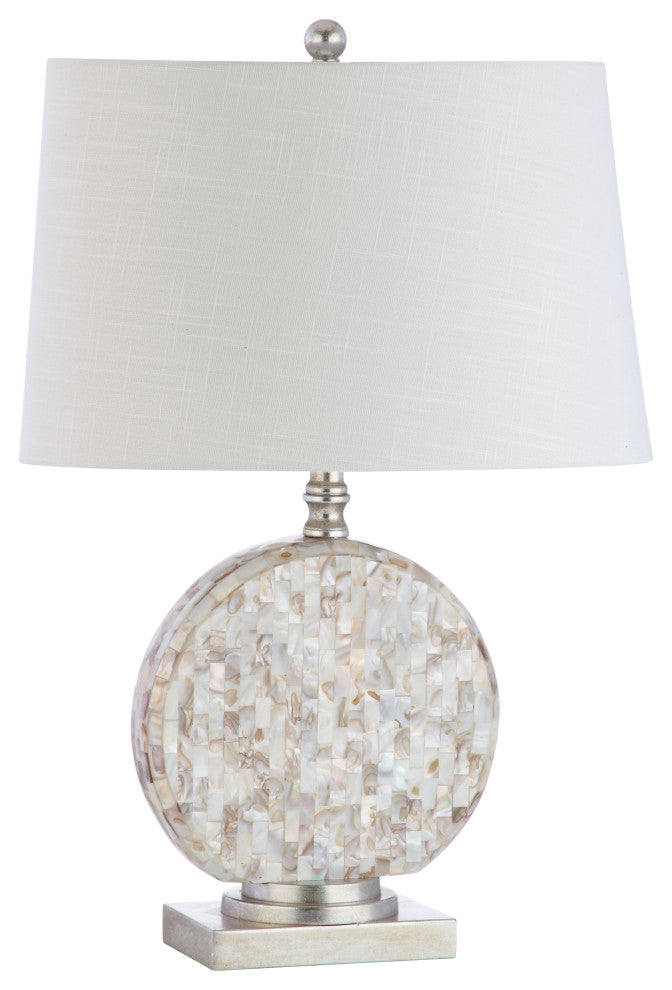 Dennis Seashell LED Table Lamp, Cream, 24"