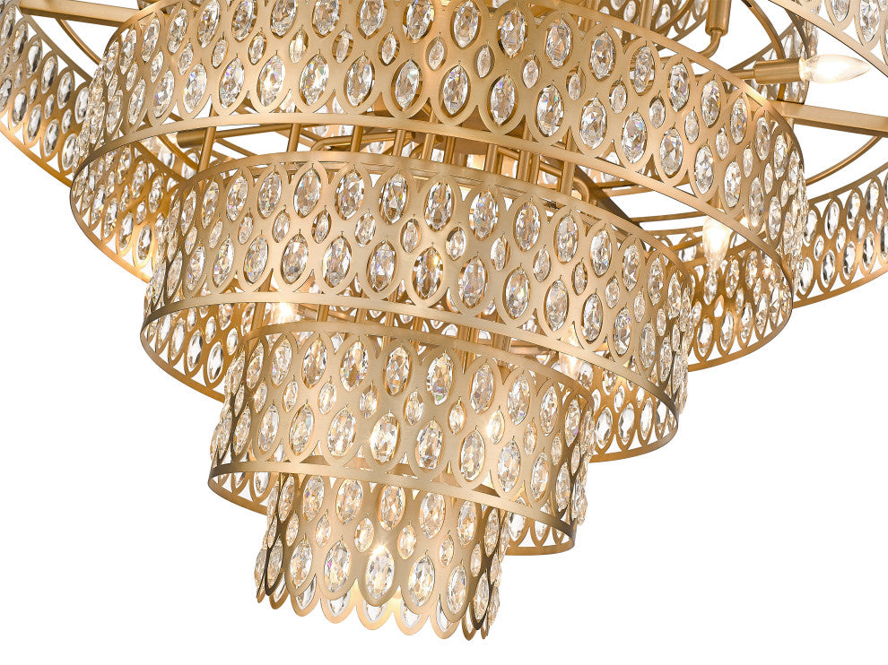 Zlite 822P45-HB 25-Light Pendant, Heirloom Brass