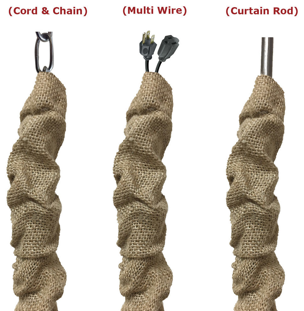 Royal Designs Cord/Chain Cover, 4', Touch Fastener, Burlap