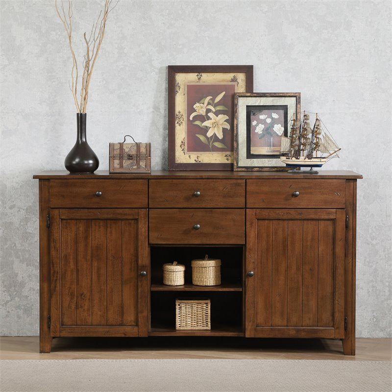 Sunset Trading Simply Brook Sideboard Server, Amish Brown