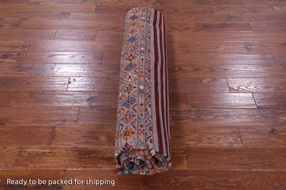 8' 0" X 10' 1" Khorjin Super Kazak Handmade Wool Rug - Q12304