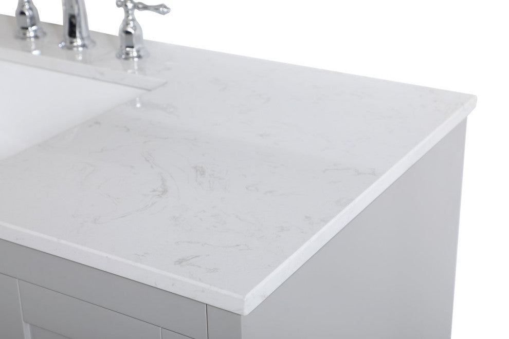 22" Traditional Grey-Light Bathroom Vanity