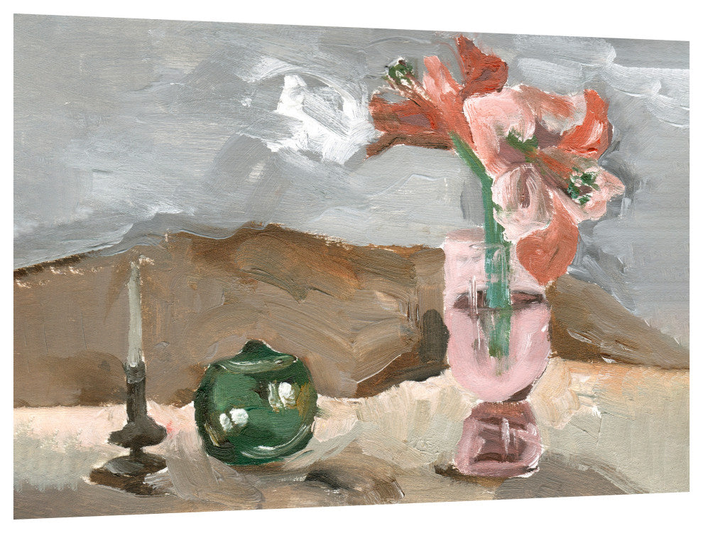 Rustic Still Life Flower Frameless Reverse Printed Tempered Art Glass Wall Art, Tmp-199017-4832