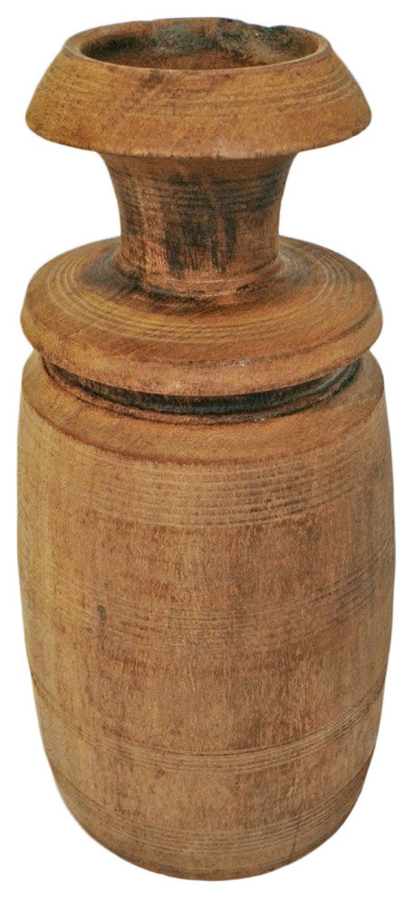 Consigned Old India Wood Pot 2