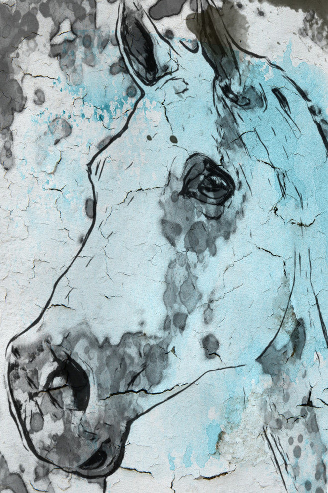 "Horse Head" Painting Print on Wrapped Canvas